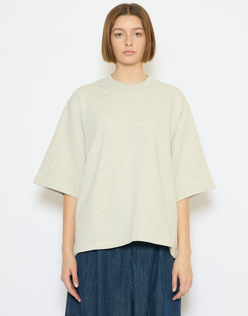 Pearl Melange Cotton Fleece Thebe Sweatshirt