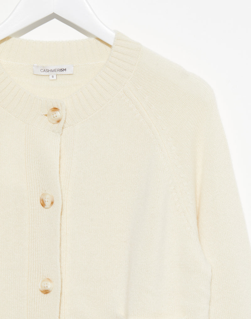 Cream Cashmere Chunky Cardigan