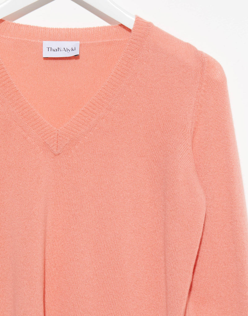 Peach Cashmere Dulce Pullover