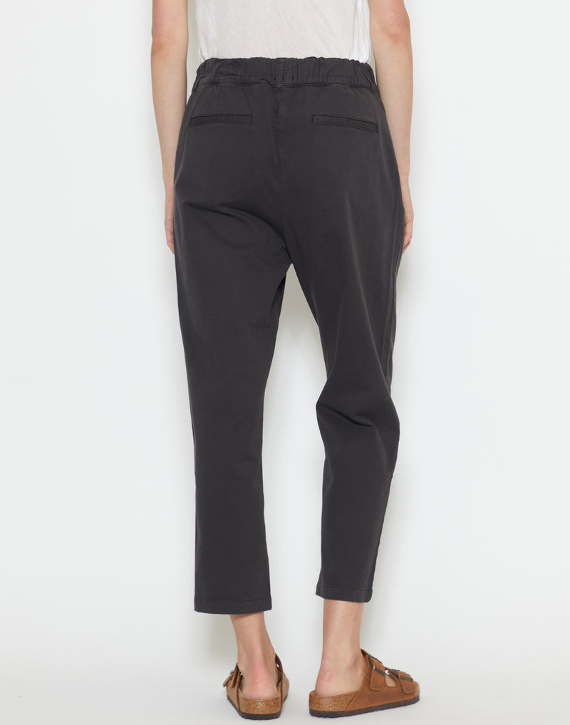 Soft Black Cotton Gabi Trousers