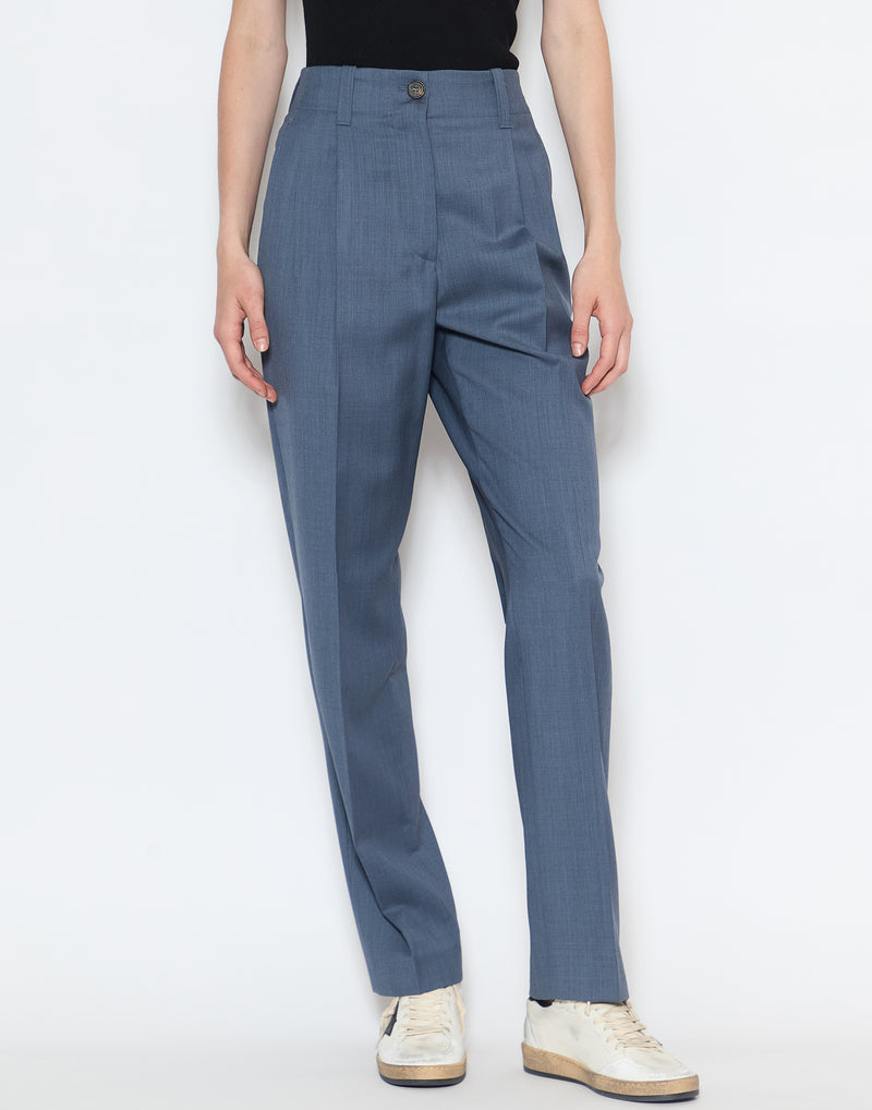 Blue Grey Wool W’s Tapered Pants