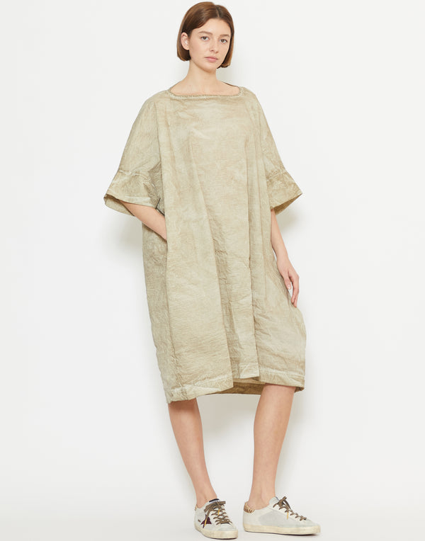 Straw Cloud Linen & Cotton Relaxed Dress