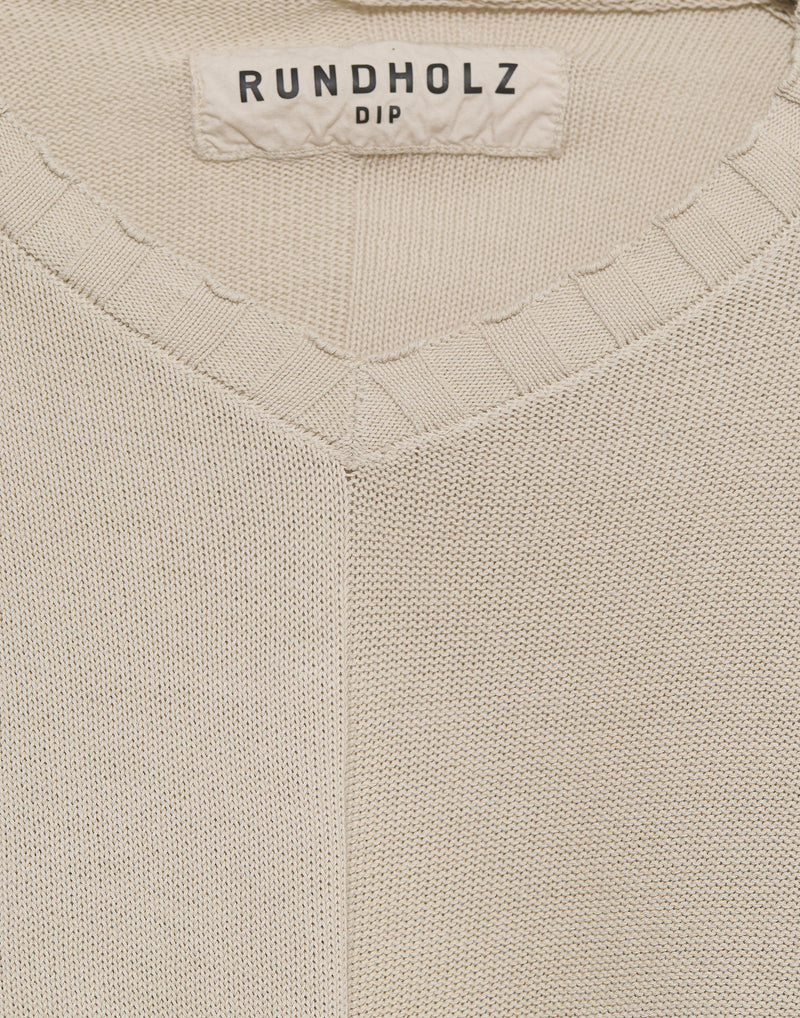 Eraser Cotton Knitted V Neck Pullover