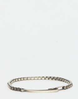 Silver Box Chain Snap Link Bracelet