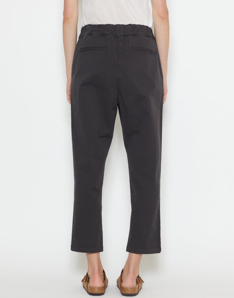 Soft Black Cotton Gabi Trousers