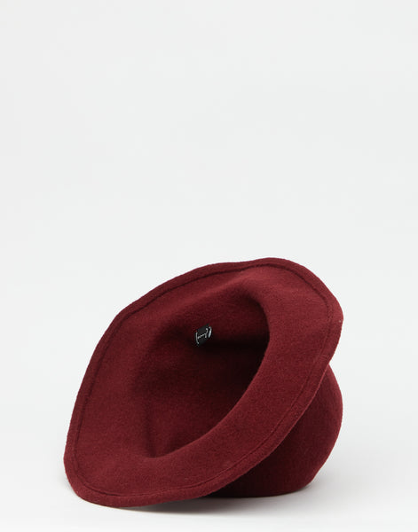 Shop Scha Hats Online | Burgundy Traveller + Felt Hat | ricarda