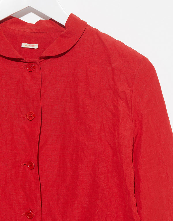 Pomegranate Cotton & Linen Blend Jacket