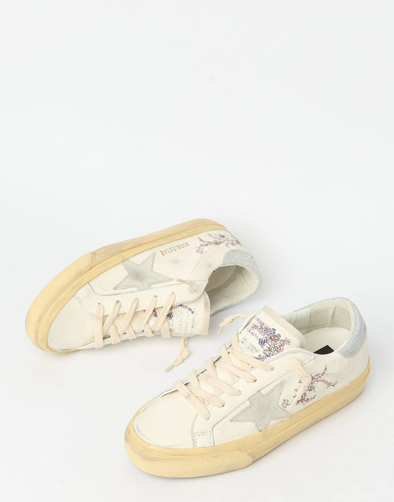 Floral Embroidered Superstar Sneakers