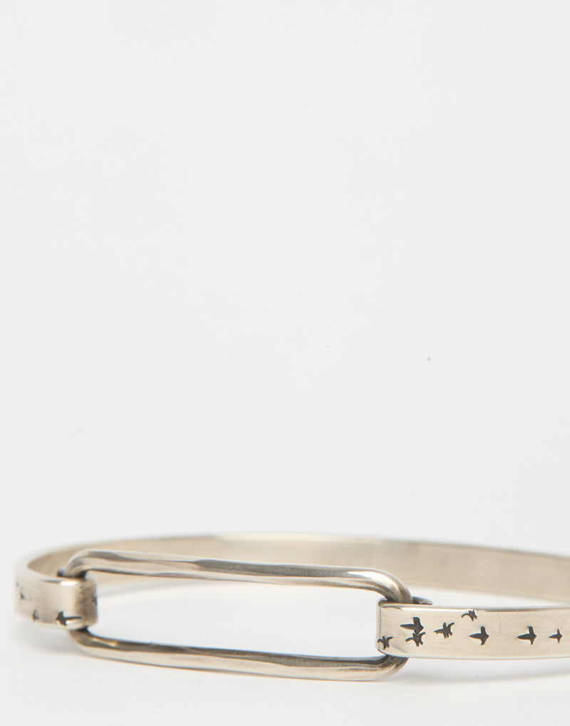 Silver Bird in Flight Bangle