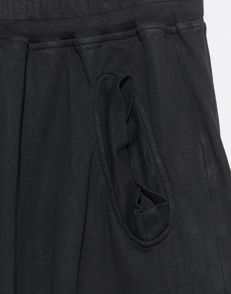 Black Cotton Relaxed Pants