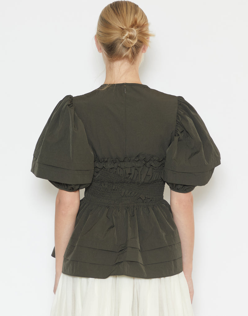 Grey Olive Recycled Taffeta Onessa Top