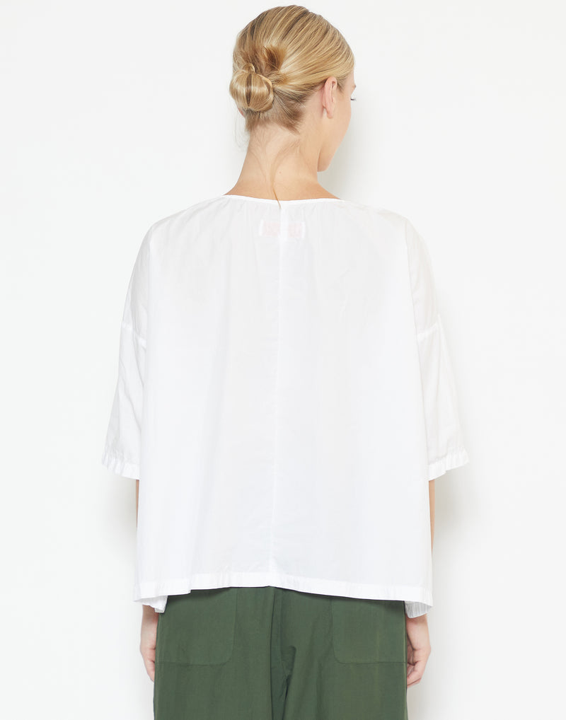 White Cotton Andi Oversized Top