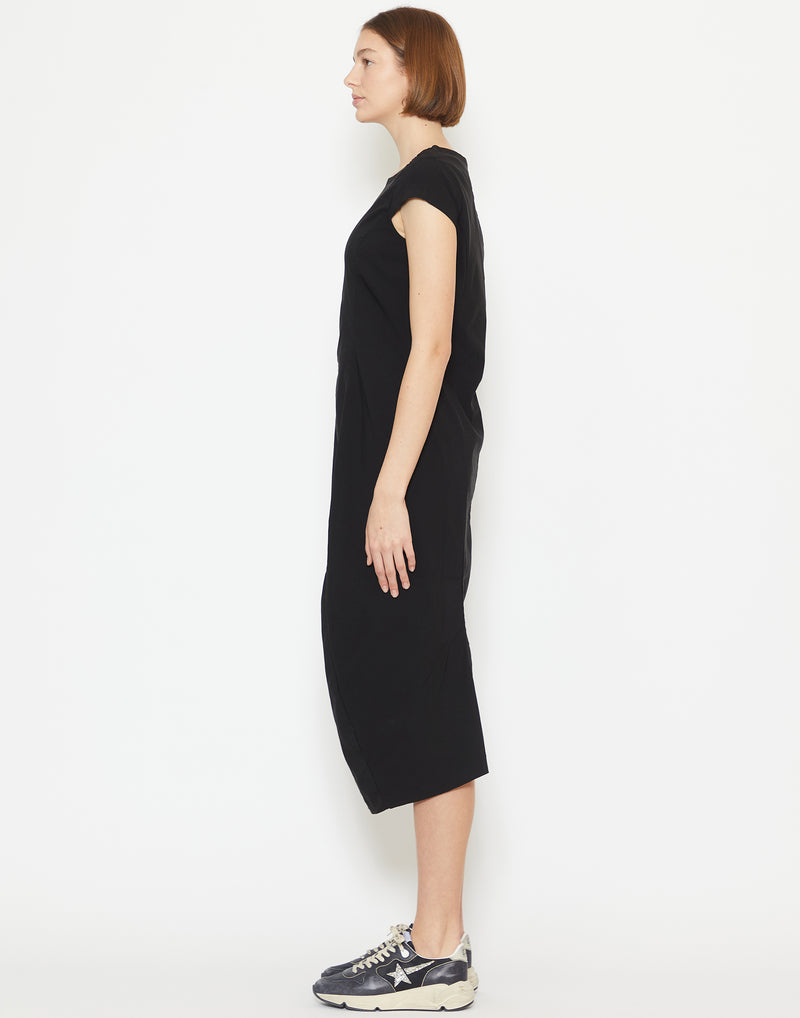 Black Viscose Blend Stretch Dress