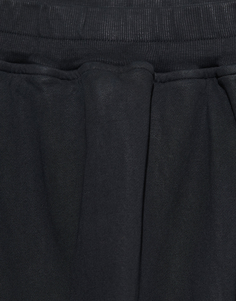 Black Cotton Relaxed Pants