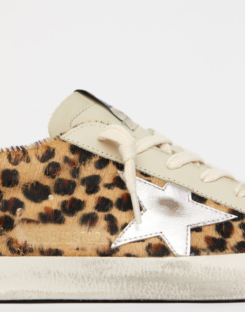 Leopard Print & Silver Superstar Sneakers