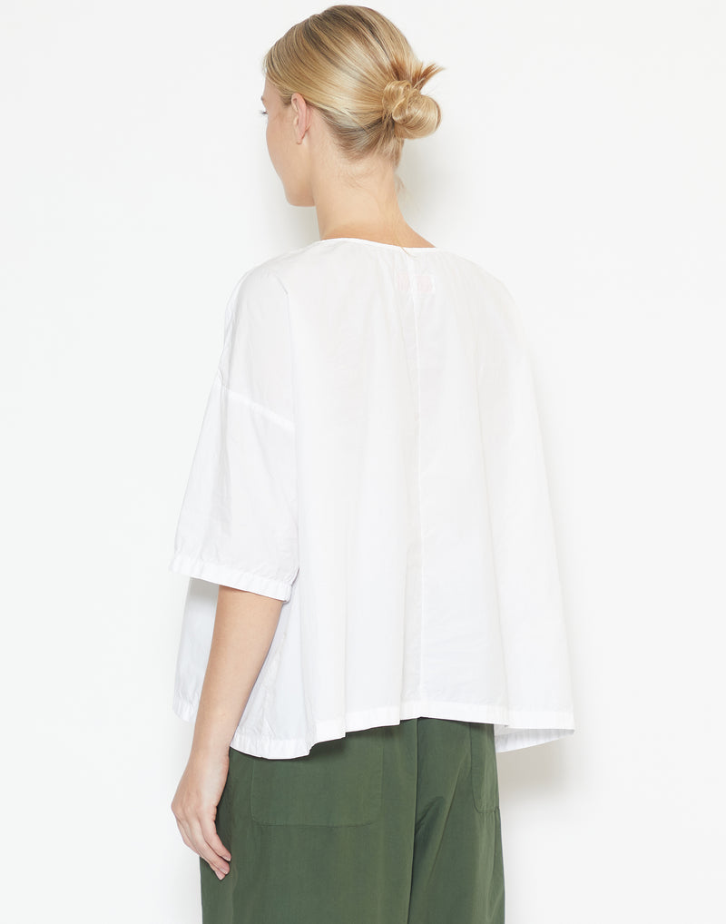 White Cotton Andi Oversized Top