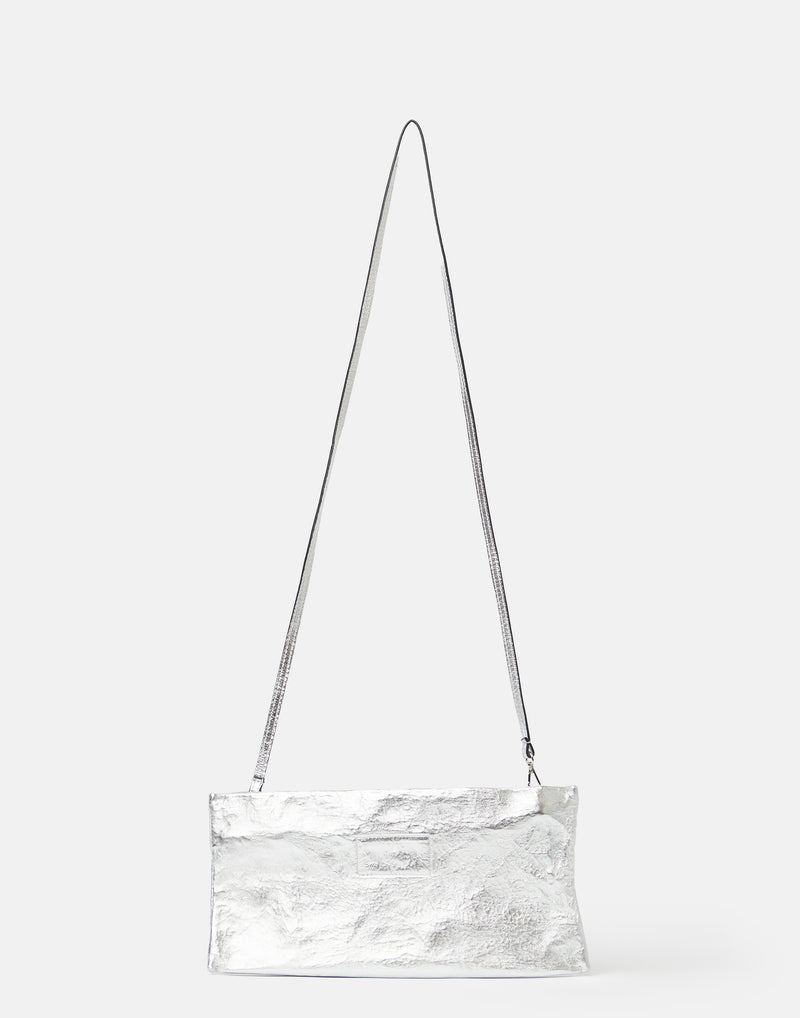 Silver Nappa Leather Greta Bag