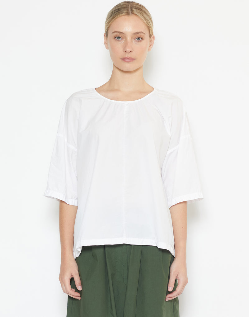 White Cotton Andi Oversized Top