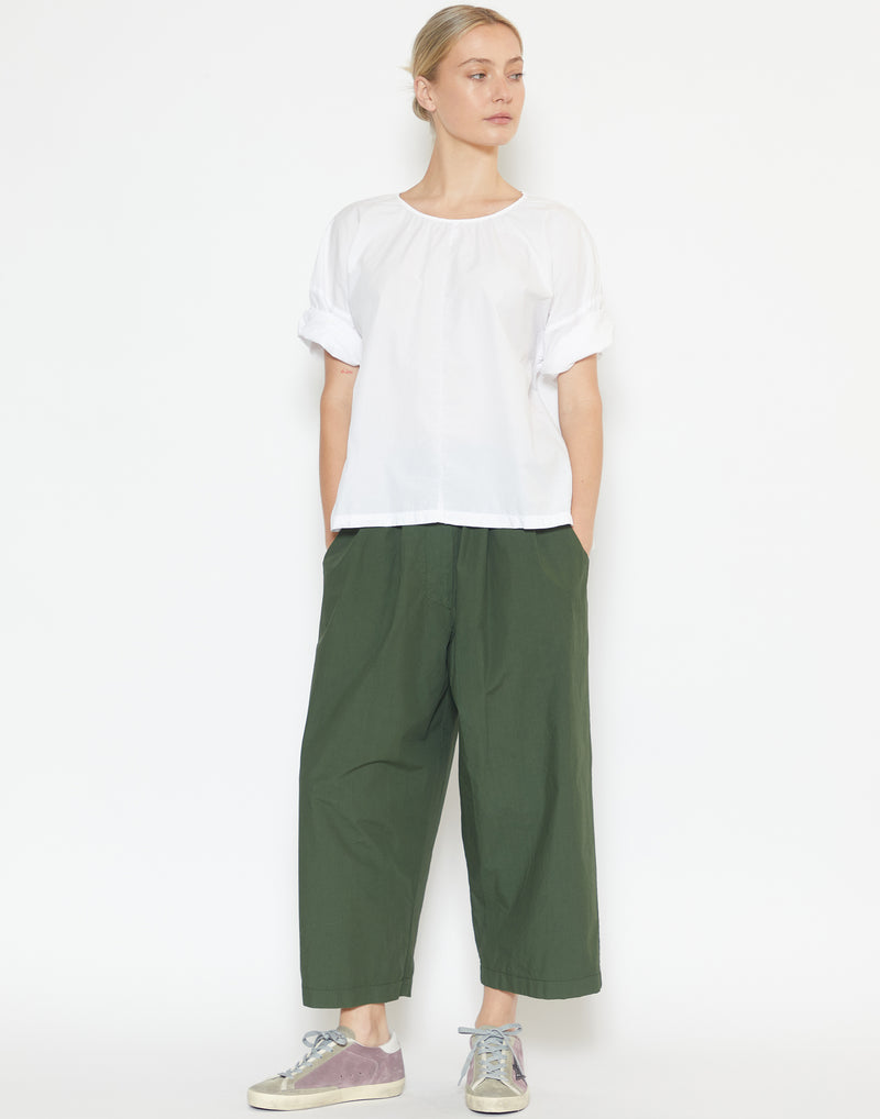 Military Green Cotton Dandy Pants