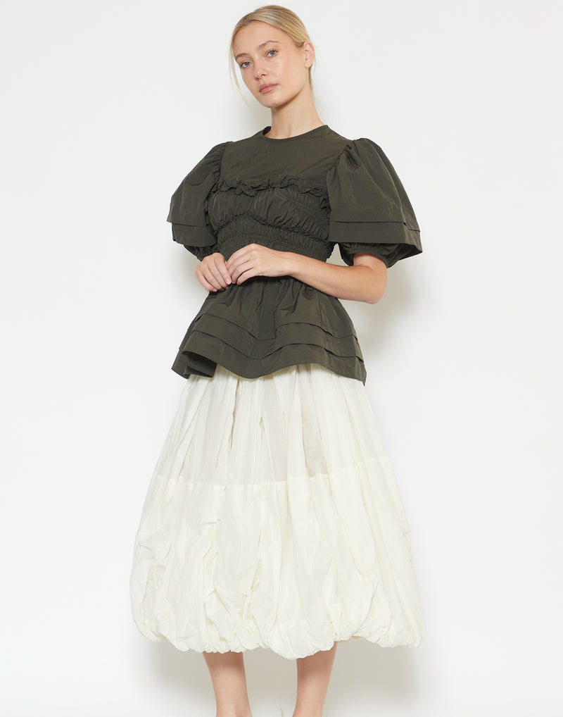 Grey Olive Recycled Taffeta Onessa Top