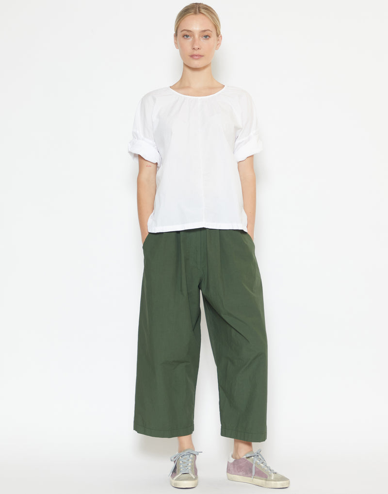 Military Green Cotton Dandy Pants