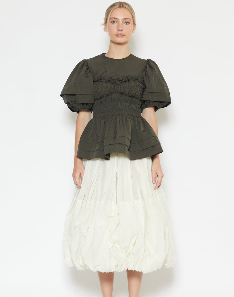 Grey Olive Recycled Taffeta Onessa Top