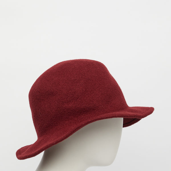 Shop Scha Hats Online | Burgundy Traveller + Felt Hat | ricarda.com 