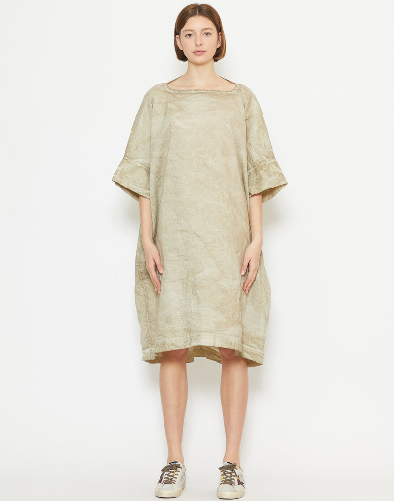 Straw Cloud Linen & Cotton Relaxed Dress