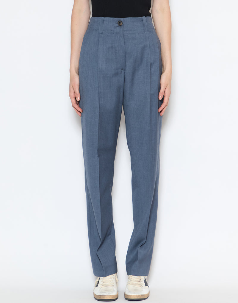 Blue Grey Wool W’s Tapered Pants