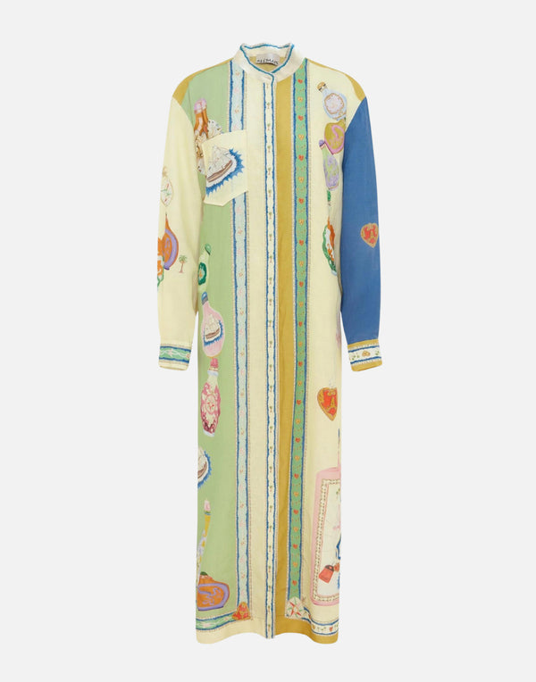 Printed Linen Elixir Shirtdress