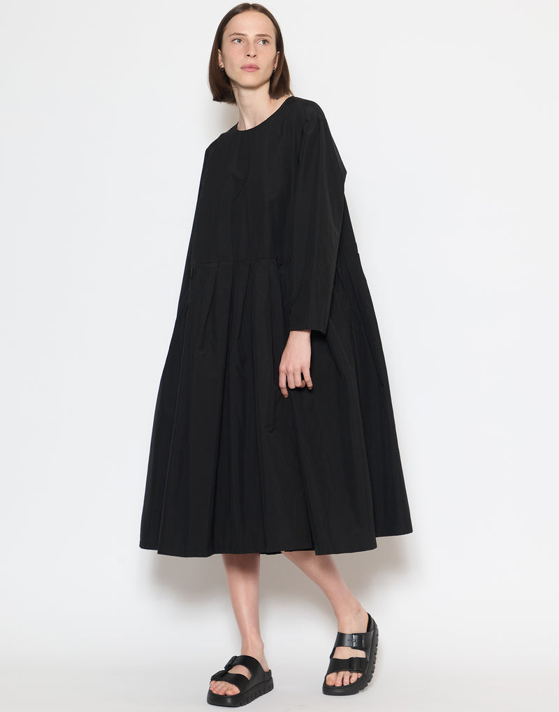 Black Cotton Blend Klic Dress