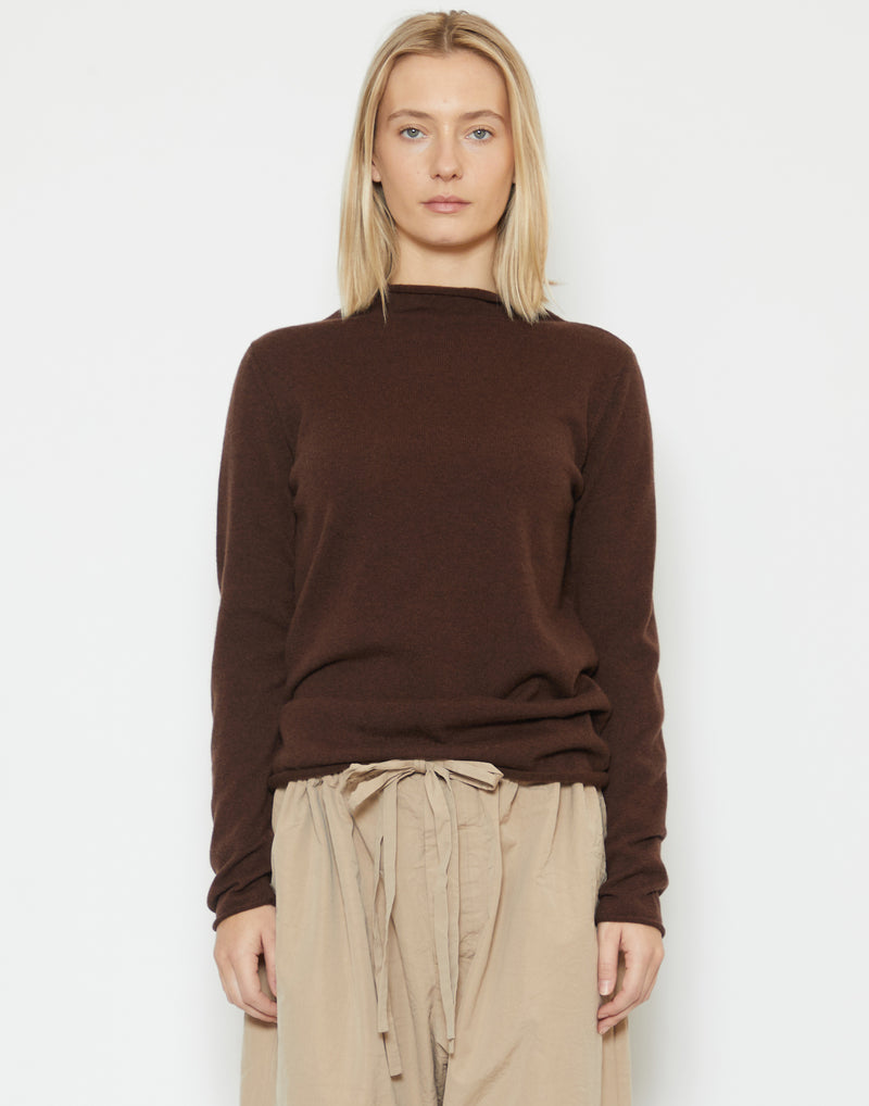 Chocolate Brown Cashmere Nara Pullover