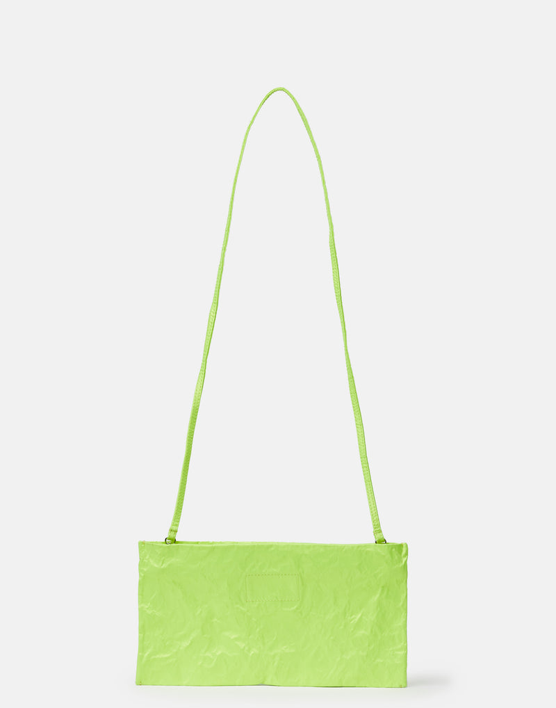 Fluro Green Satin Greta Bag