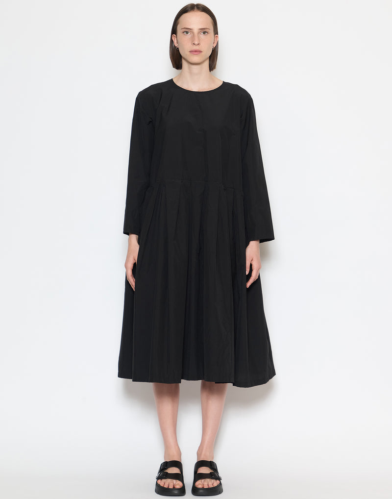 Black Cotton Blend Klic Dress