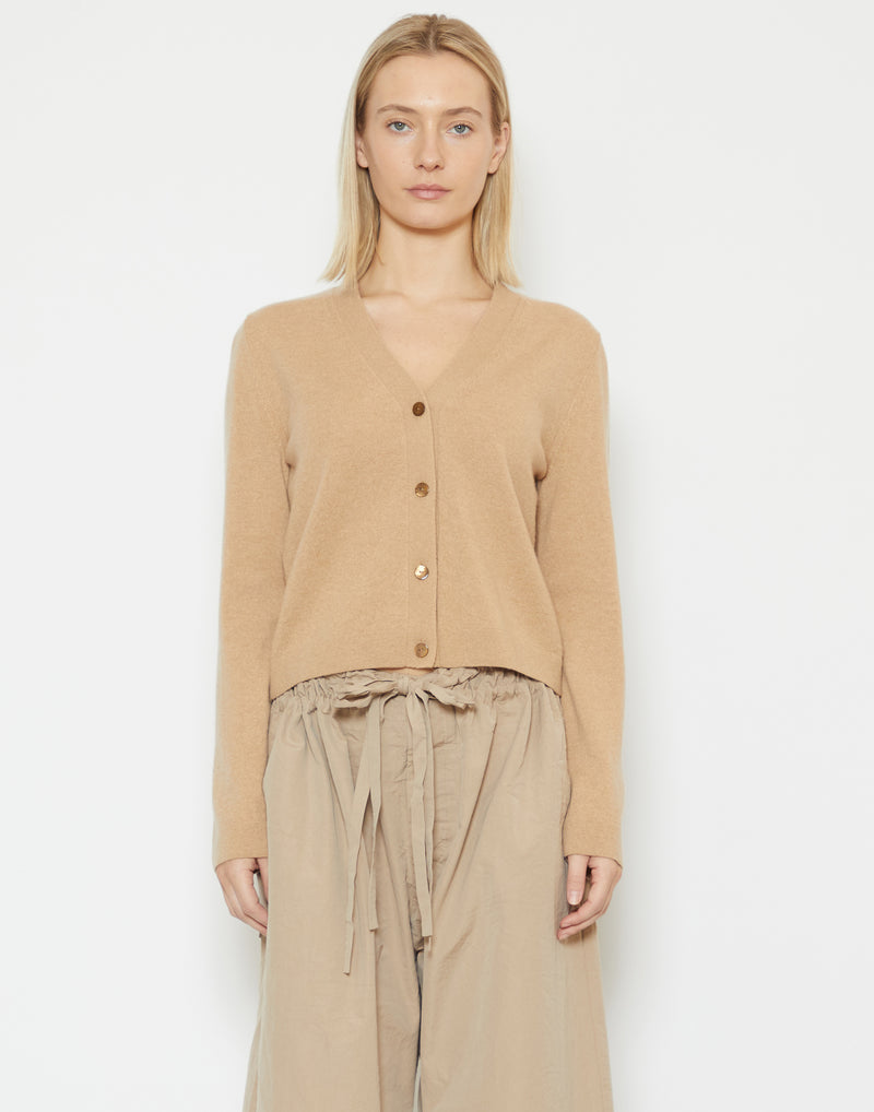 Camel Cashmere Patsy Cardigan