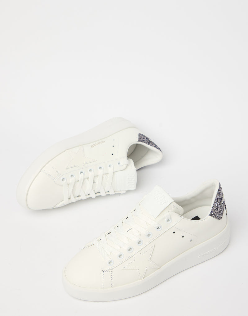 White & Anthracite Glitter Purestar Sneakers