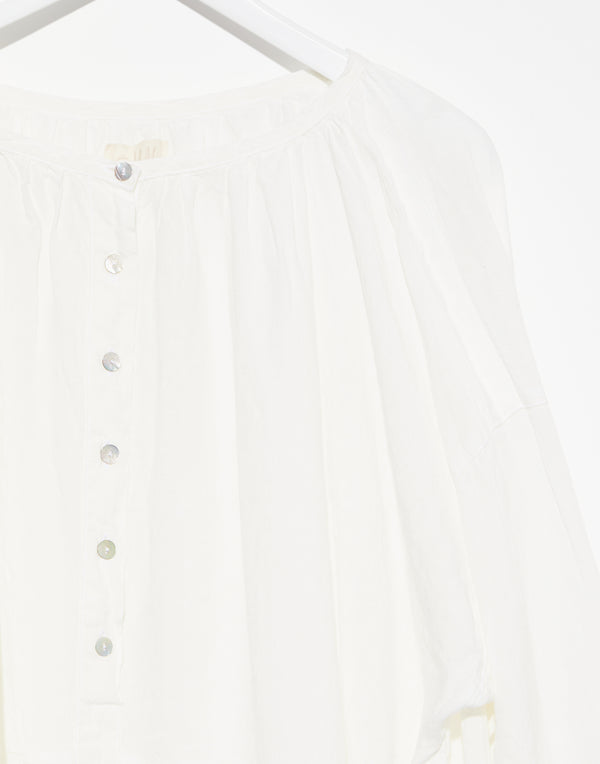 White Linen Marcel Smock Dress