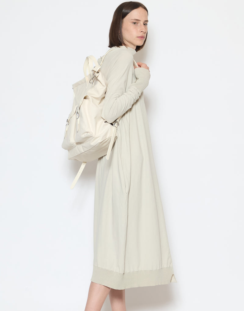 Eraser Cotton Draped Sweater Dress