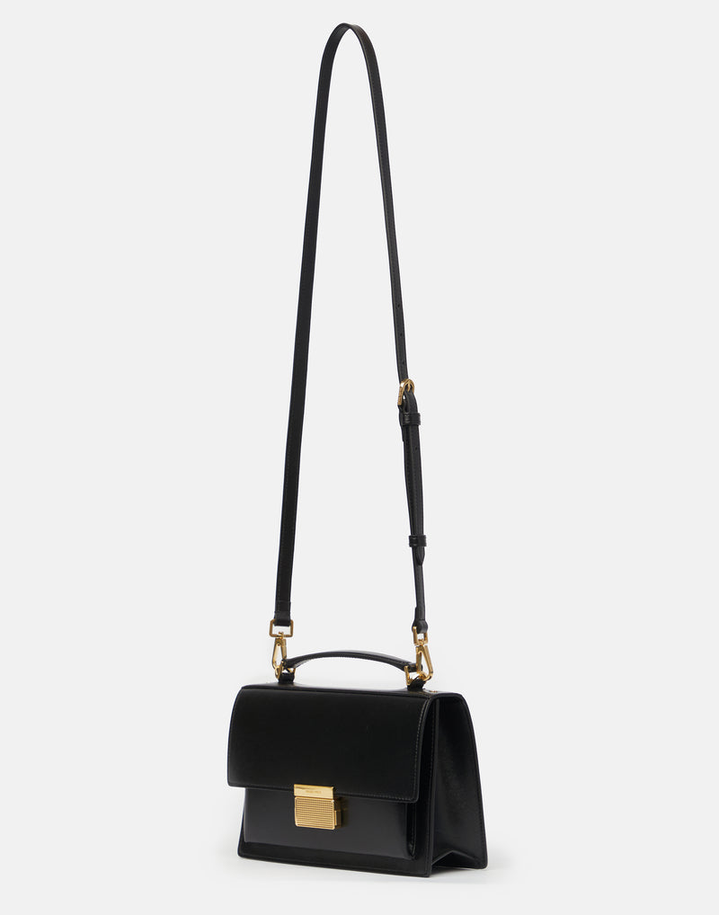 Black Leather Large Venezia Bag