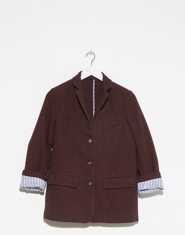 Red Check Wool Steph Jacket