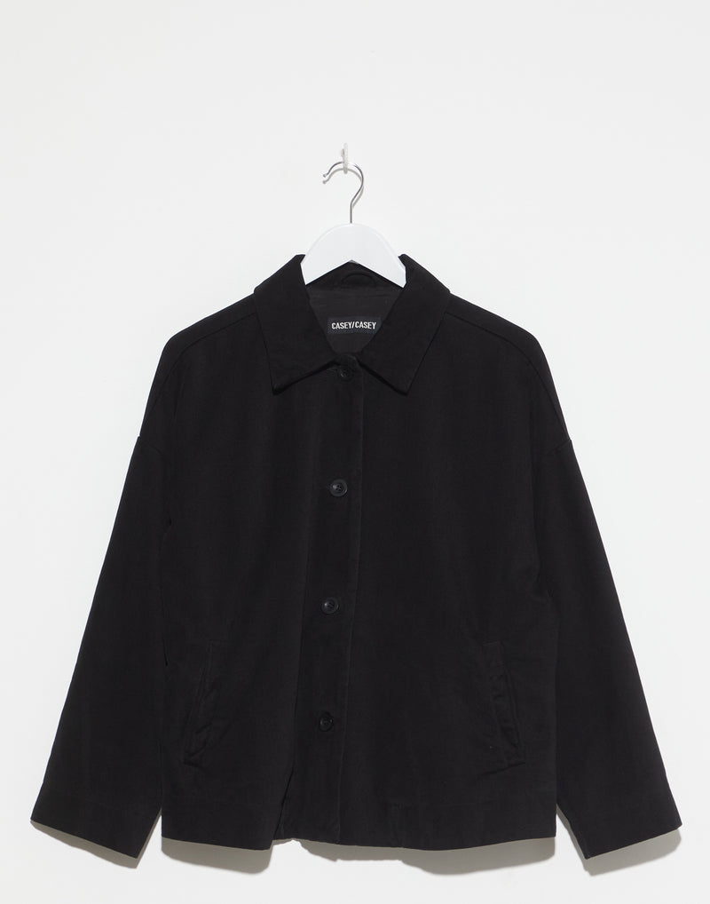 Black Cotton Blend Juliette Jacket