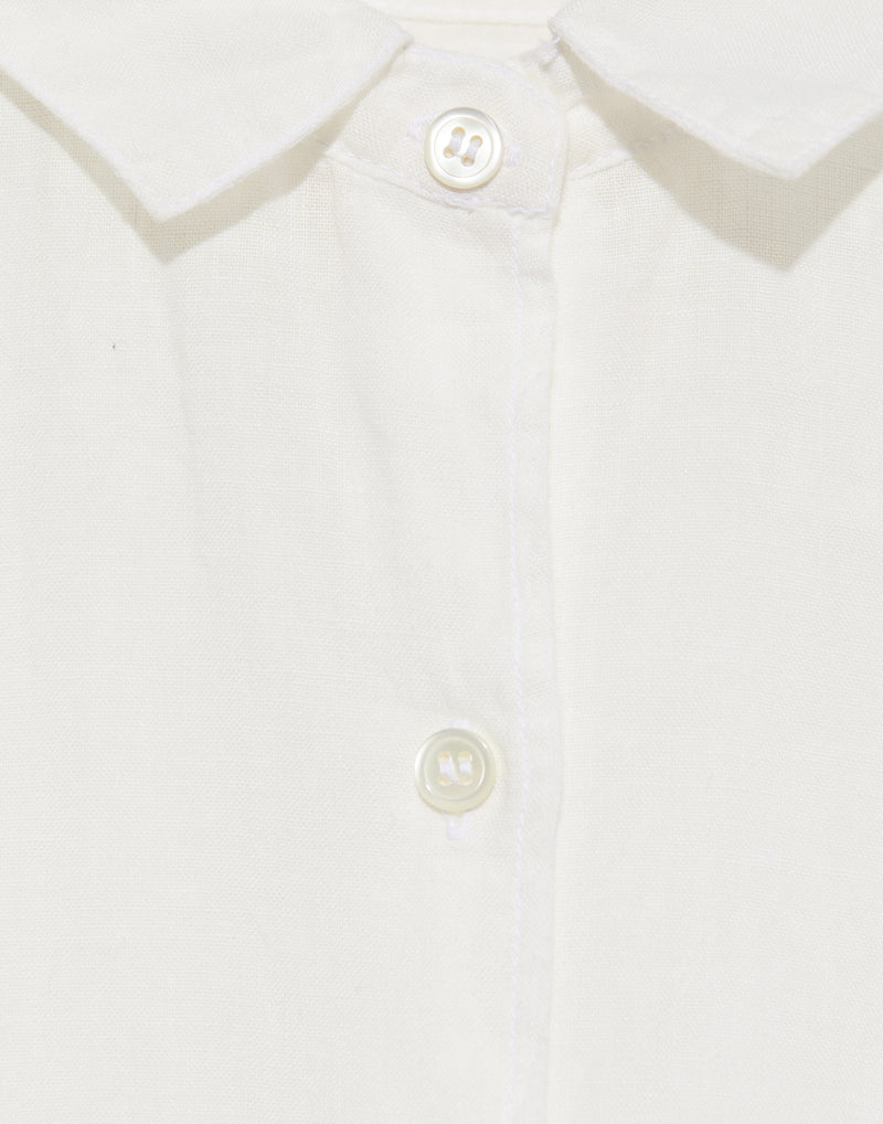 White Linen Man Shirt