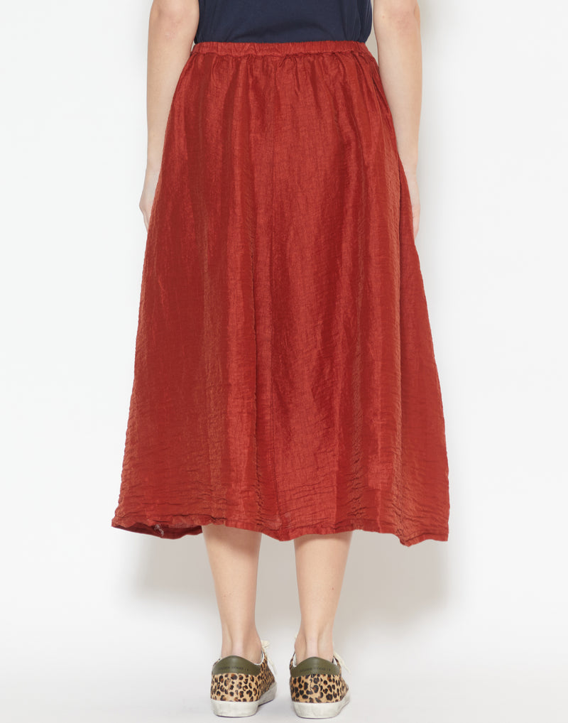 Sanguine Linen Blend Kas Skirt