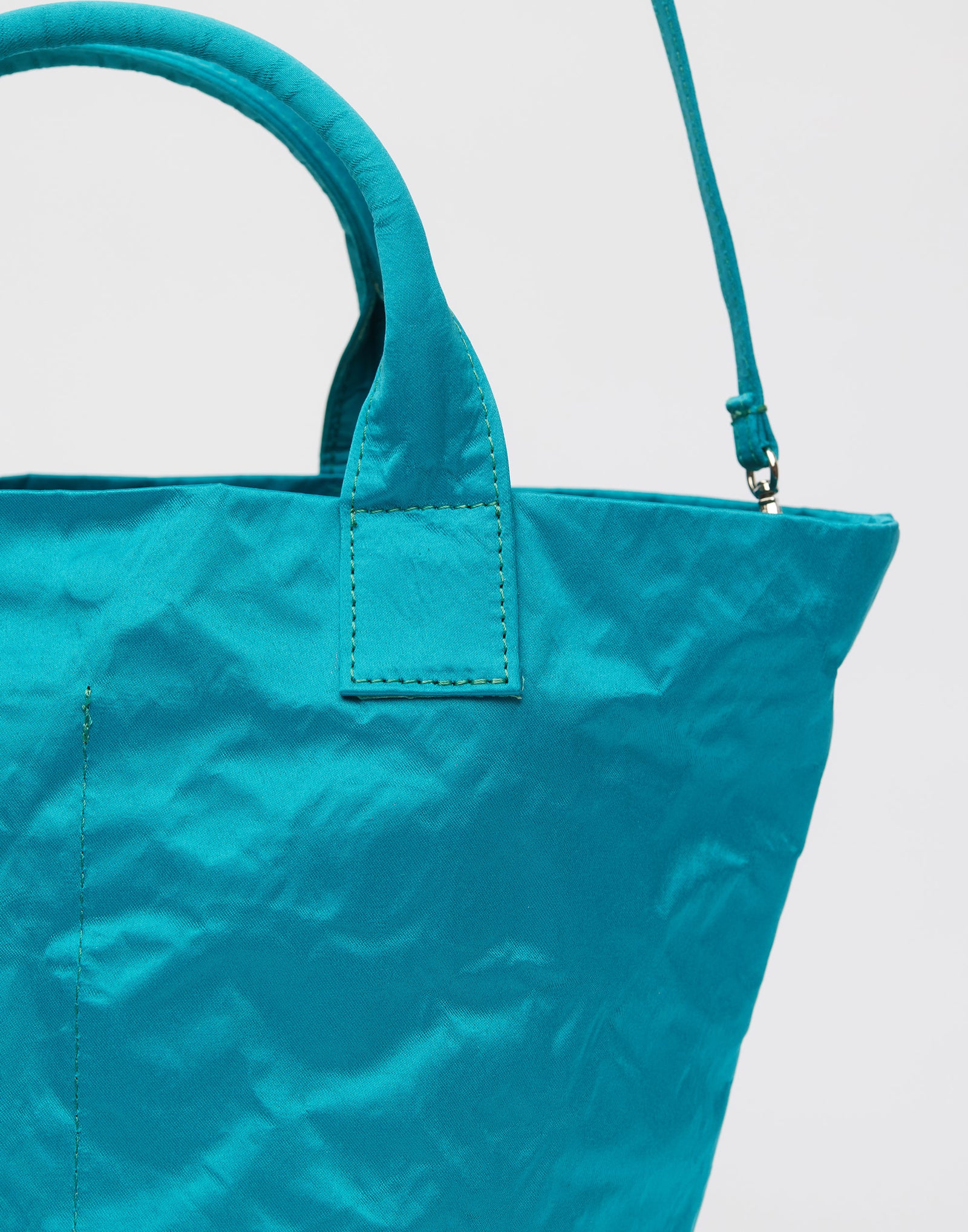 Shop Zilla Bags Online | Turquoise Satin Basketino Bag | ricarda.com –  RICARDA