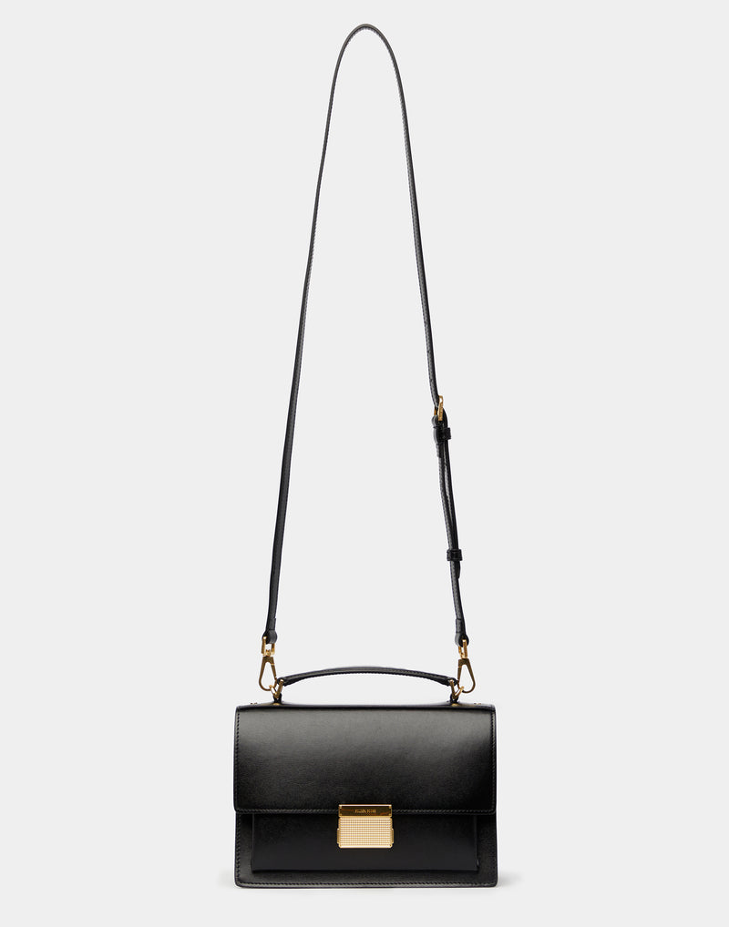 Black Leather Large Venezia Bag