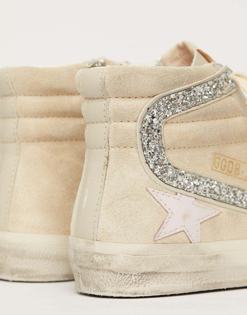 Seed Pearl Suede & Glitter Slide Sneakers