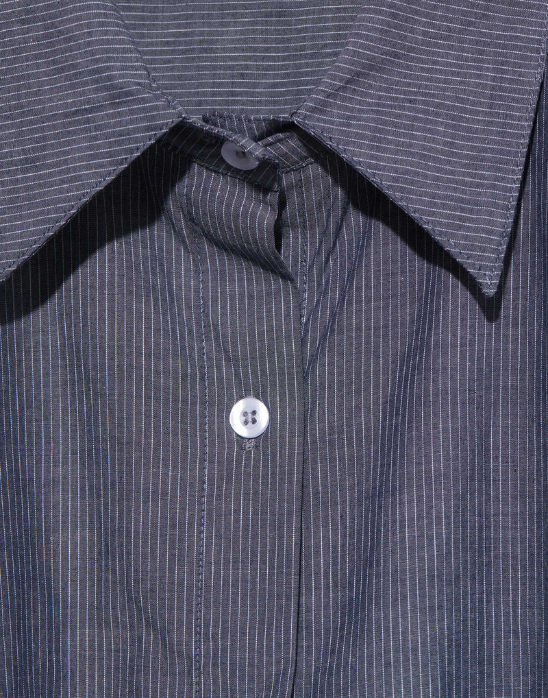 Blue Pinstripe Cotton Day Shirt