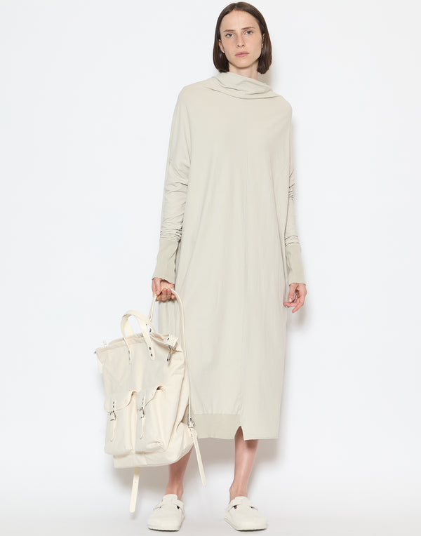 Eraser Cotton Draped Sweater Dress