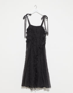 Black Silk Organza Otis Dress