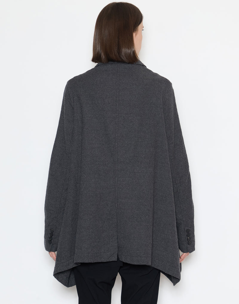 Slate Grey Wool & Cotton Coat